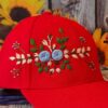 Casquette Brodée à la Main pour Femmes avec Design de Rose