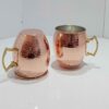 Tasse persane en cuivre - Fabriquée à la main avec anse pour boissons froides - Modèle Yas