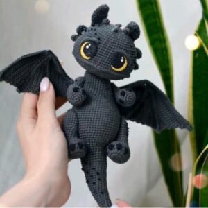 Amigurumi Krokmou en Peluche pour Enfants – Jouet Doux et Câlin