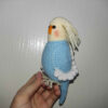 Amigurumi Perruche Cockatiel Lutino à Face Blanche en Peluche – Jouet en Crochet Adorable et Détaillé