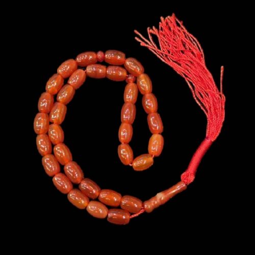 Chapelet islamique en agate avec 33 perles