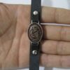 Bracelet en cuir islamique avec pierre agate et calligraphie Ya Hussain