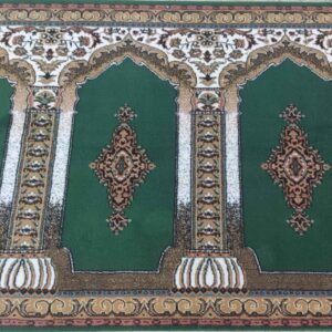 Tapis de Mosquée Islamique Couleur Verte – Revêtement de Sol Premium pour Masjid, 5 Mètres