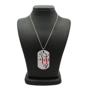 Collier en acier islamique avec pendentif calligraphie Labaik Ya Hussain