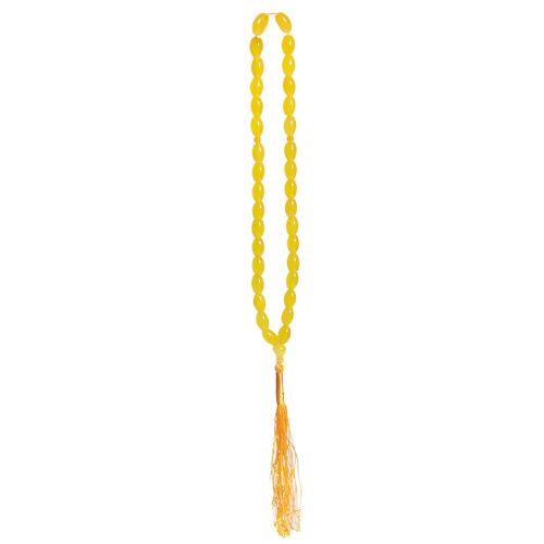 Chapelet islamique en agate jaune avec 33 perles – Misbaha musulman