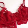 Ensemble de lingerie soutien-gorge en dentelle & string Guipure pour femmes