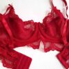 Ensemble de lingerie soutien-gorge en dentelle & string Guipure pour femmes