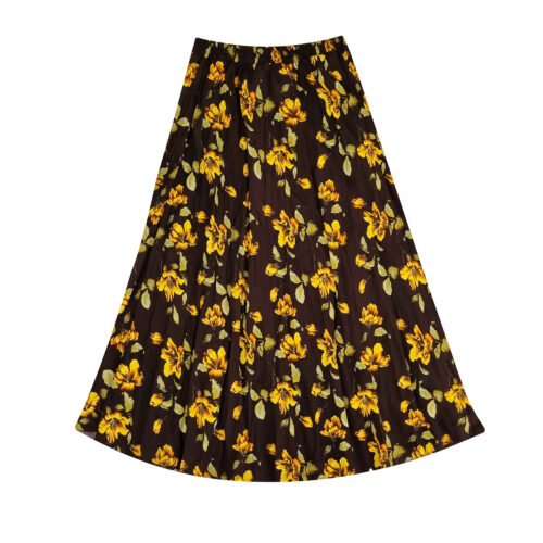 Jupe longue en coton à motif floral pour femmes