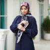 Abaya coupe ample pour femmes musulmanes en bleu marine
