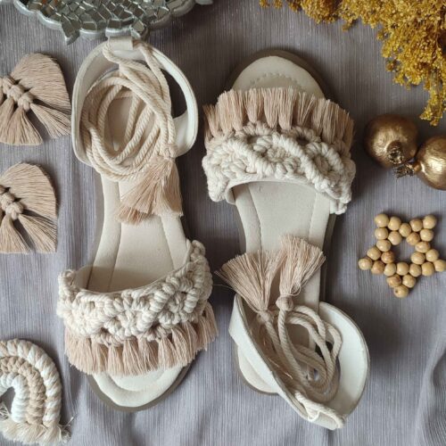 Sandales Sling Back Macramé pour Femmes Artisanales Modèle Start