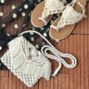 Sac bandoulière en macramé tissé à la main pour femmes, modèle Refah