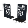 Metal Art Bookend for Shelf Decor with Floral Design