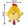 Horloge Murale en Bois Non Tictac pour Chambre d'Enfant avec Design de Petit Poulet