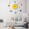 Horloge Murale en Bois Non Tictac pour Chambre d'Enfant avec Design de Petit Soleil