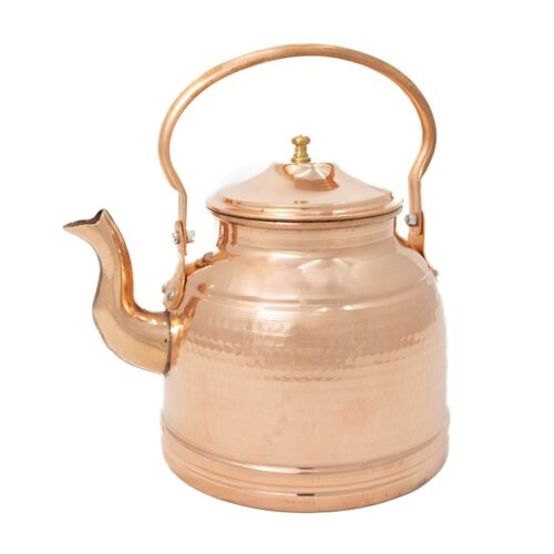 Bouilloire en cuivre persan durable pour cuisinière traditionnelle martelée Kamran