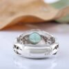 Bague en Argent avec Émeraude Verte Persane pour Homme Fabriquée à la Main Modèle Ellipse