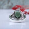 Bague en Argent avec Émeraude Verte Persane pour Homme Fabriquée à la Main Modèle Zambia