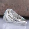 Bague en Argent avec Émeraude Verte Persane pour Homme Fabriquée à la Main AM_4742