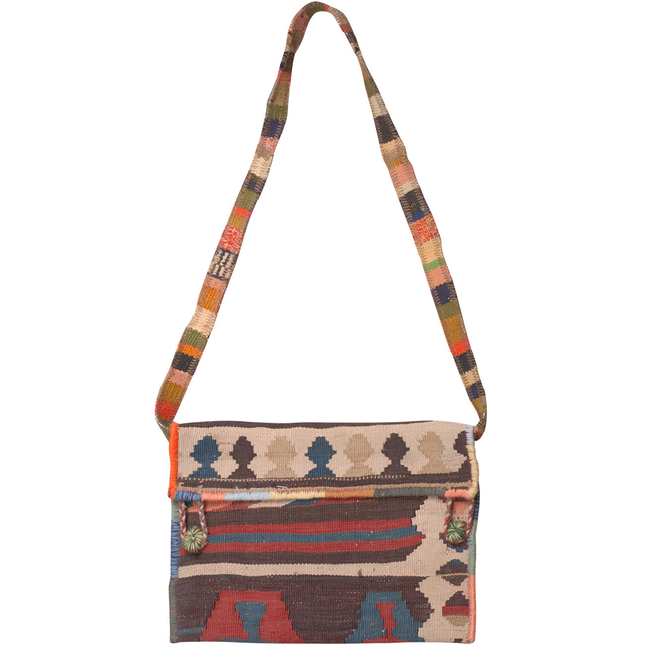 Sac bandoulière kilim tissé à la main avec design traditionnel