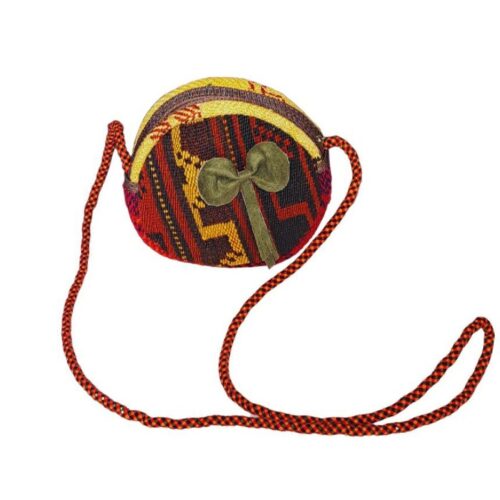 Sac bandoulière kilim avec design rond ethnique authentique