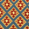 Tapis Kilim Persan en laine tissé à la main dans le Fars, géométrique Qashqai