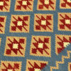 Tapis Kilim Persan en laine tissé à la main dans le Fars, géométrique Qashqai