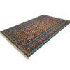 Tapis Kilim Persan en laine tissé à la main dans le Fars, géométrique Qashqai
