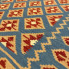 Tapis Kilim Persan en laine tissé à la main dans le Fars, géométrique Qashqai