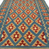 Tapis Kilim Persan en laine tissé à la main dans le Fars, géométrique Qashqai