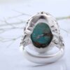 Bague Modèle Empire en Argent Persan avec Turquoise de Neyshabur pour Homme