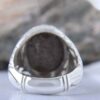Bague Modèle Miladi en Argent Persan avec Turquoise de Neyshabur pour Homme