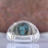 Bague Modèle Montagne en Argent Persan avec Turquoise de Neyshabur pour Homme