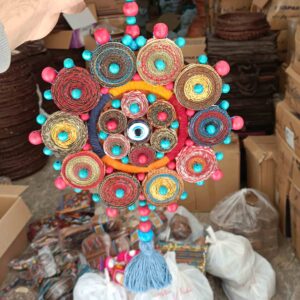 Amulette Murale Traditionnelle Persane Œil Turc Modèle Grand Circulaire Fait Main