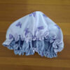 Bonnet de nuit en satin de soie de luxe pour femmes, design papillon bleu