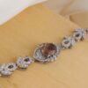 Bracelet en Argent Plaqué Rhodium avec Pierre Alexandrite pour Femmes