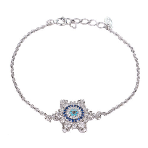 Bracelet en Argent avec Design Œil Malin pour Femmes