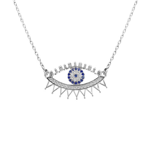 Collier en Argent avec Motif Œil Protecteur pour Femme