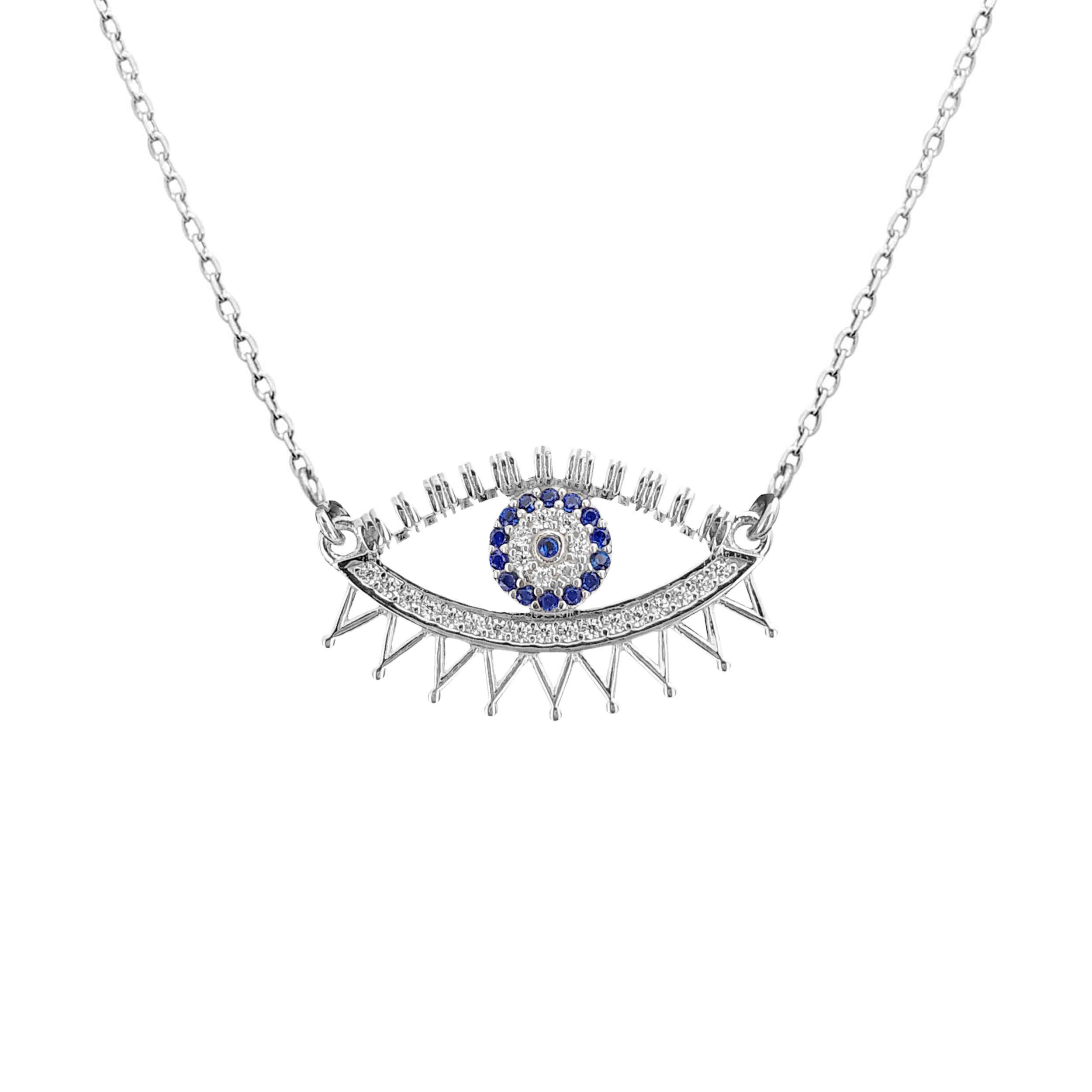 Collier en Argent avec Motif Œil Protecteur pour Femme