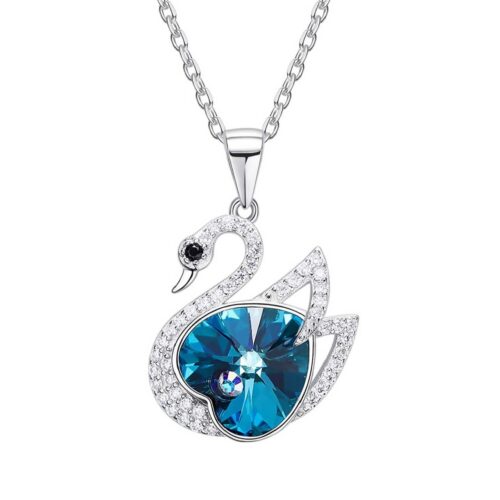 Collier en Argent avec Motif Cygne pour Femme