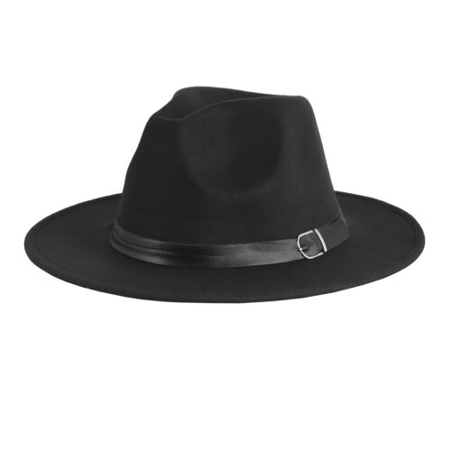 Chapeau Unisexe avec Détail de Boucle en PU – Accessoire Élégant et Polyvalent