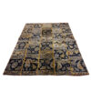 Tapis Persan Vintage Patchwork Noué à la Main Noir