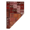 Tapis Persan Vintage Patchwork Noué à la Main Géométrique Traditionnel Rouge