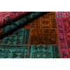 Tapis Persan Vintage Patchwork Noué à la Main Rose