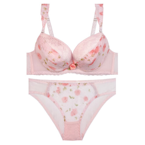 Ensemble de lingerie pour femmes soutien-gorge push-up en dentelle & string Guipure