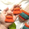 Boucles d'oreilles en macramé faites à la main pour femmes, modèle Kitty