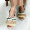Sandales Sling Back en Macramé pour Femmes, Modèle Art