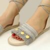 Sandales Sling Back en Macramé pour Femmes, Modèle Pièce