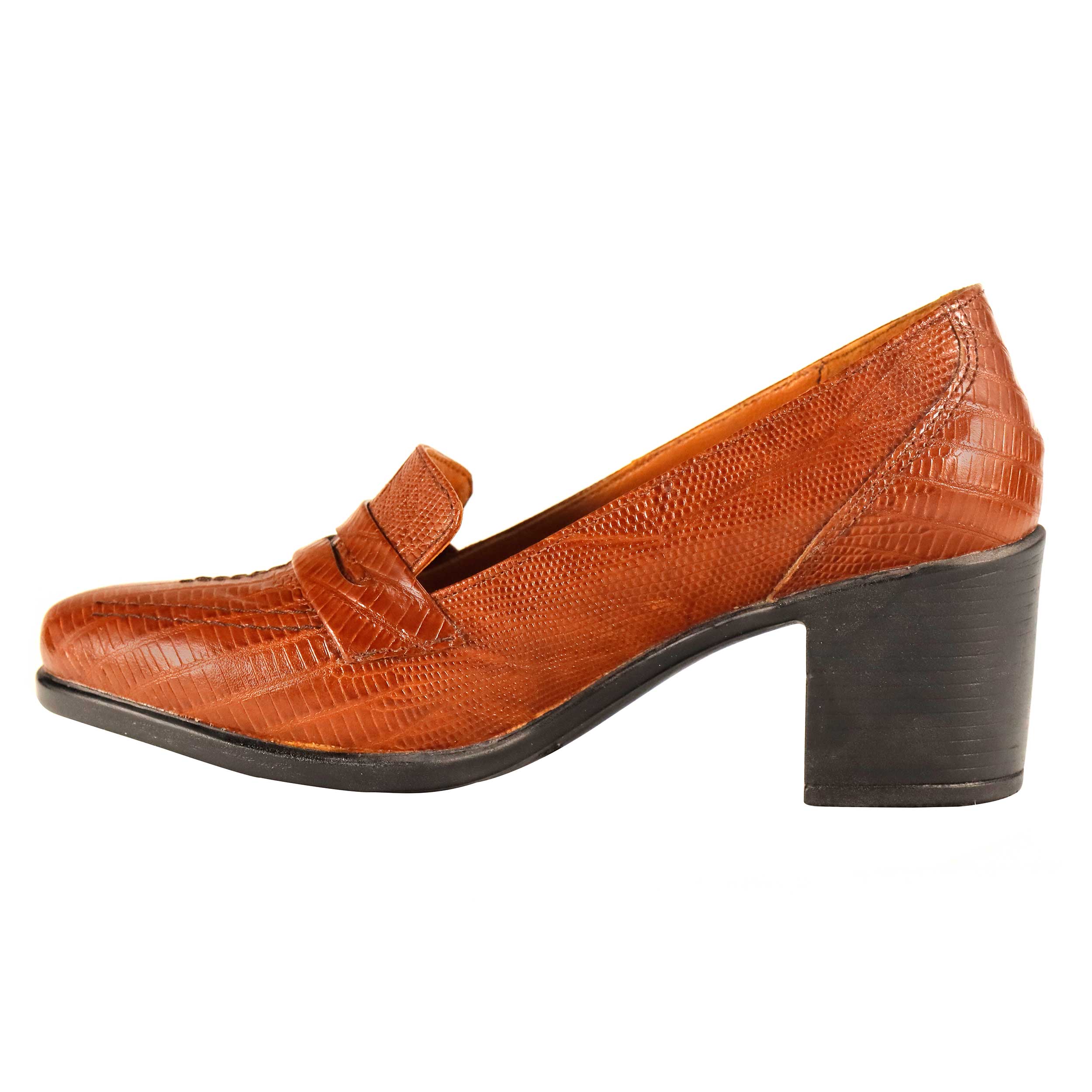 Chaussures à Talons en Cuir Naturel pour Femmes pour le Bureau