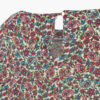 Chemise à manches courtes en coton ajustée pour femmes avec design Paisley et floral