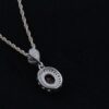 Ensemble de bijoux en argent rhodié pour femmes avec pierre précieuse quartz